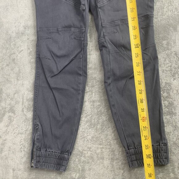 Spanx Pants Womens Medium Stretch Mid-Rise Twill Cargo Joggers Gray Pockets - Picture 2 of 13